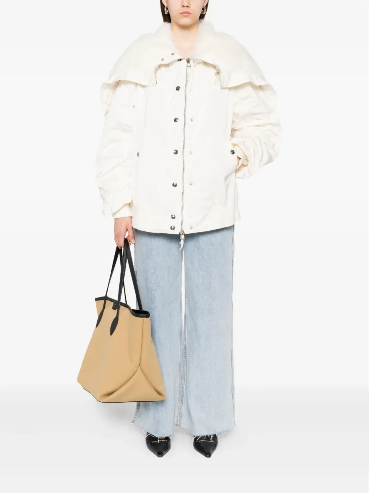 Ermanno Scervino ファー付きパファージャケット - 画像2