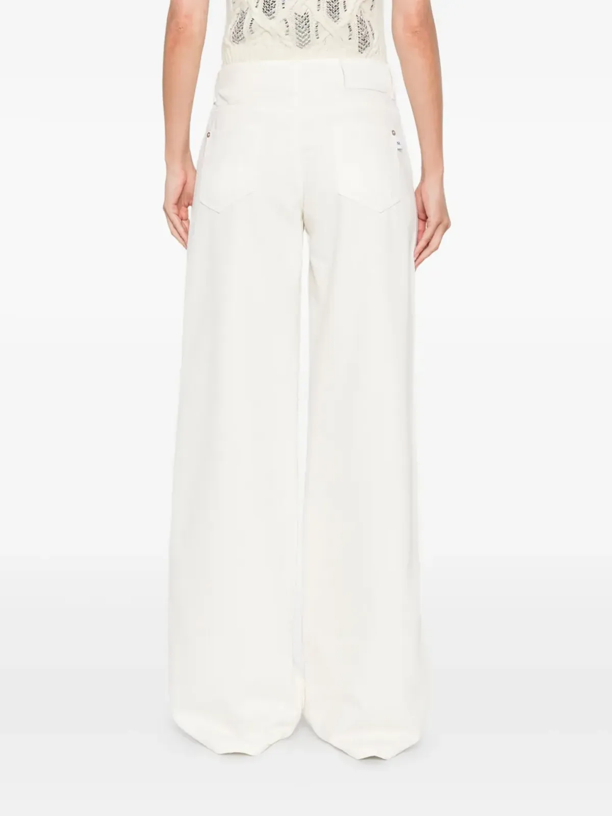 Ermanno Scervino デニムのワイドレッグジーンズ - 画像4