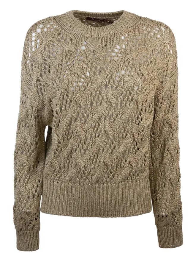 Max Mara Max Mara 幾何学模様のニットセーター - ゴールドの商品画像