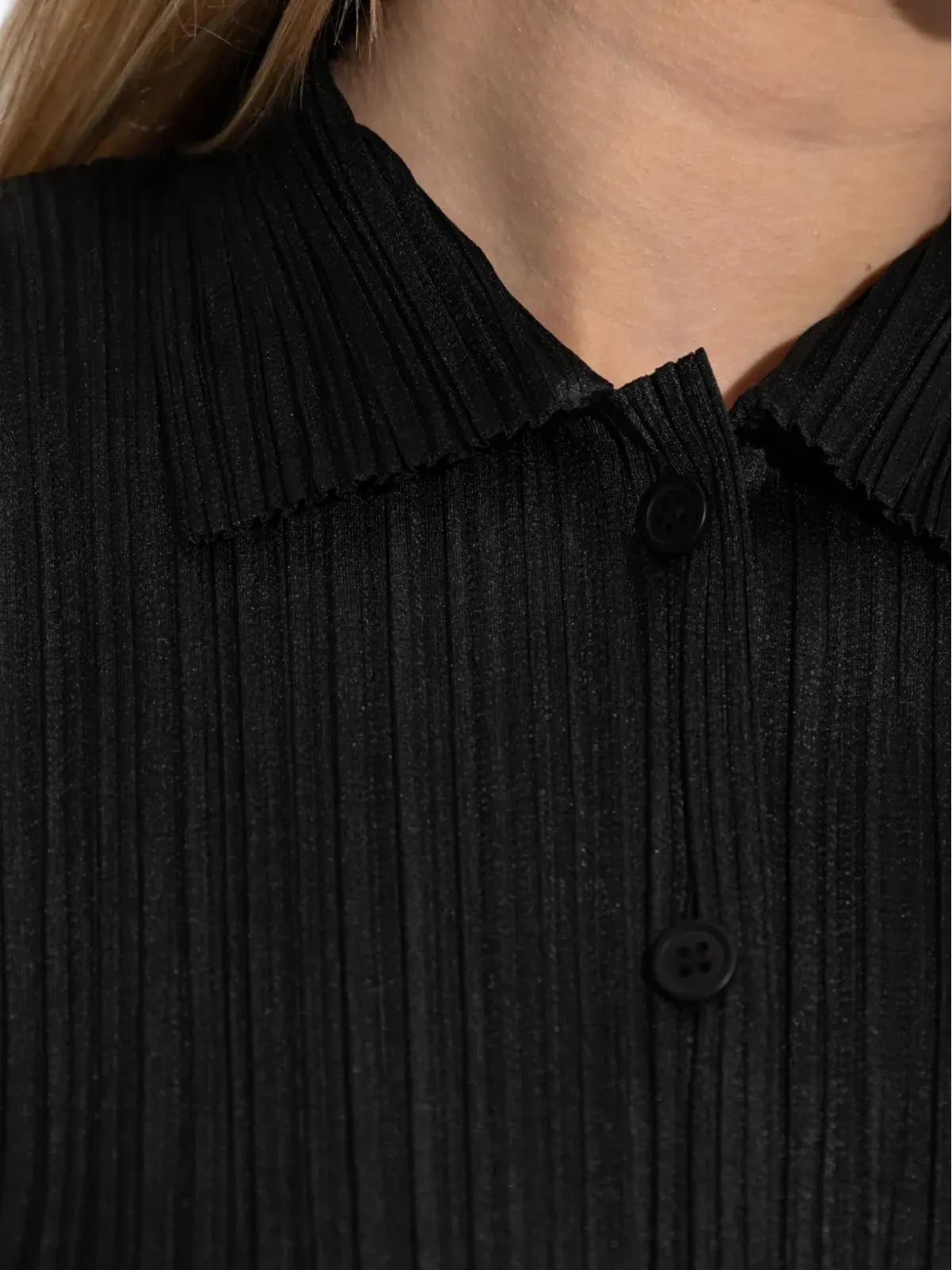 Pleats Please Issey Miyake Basics pleated long-sleeve shirt - 画像5