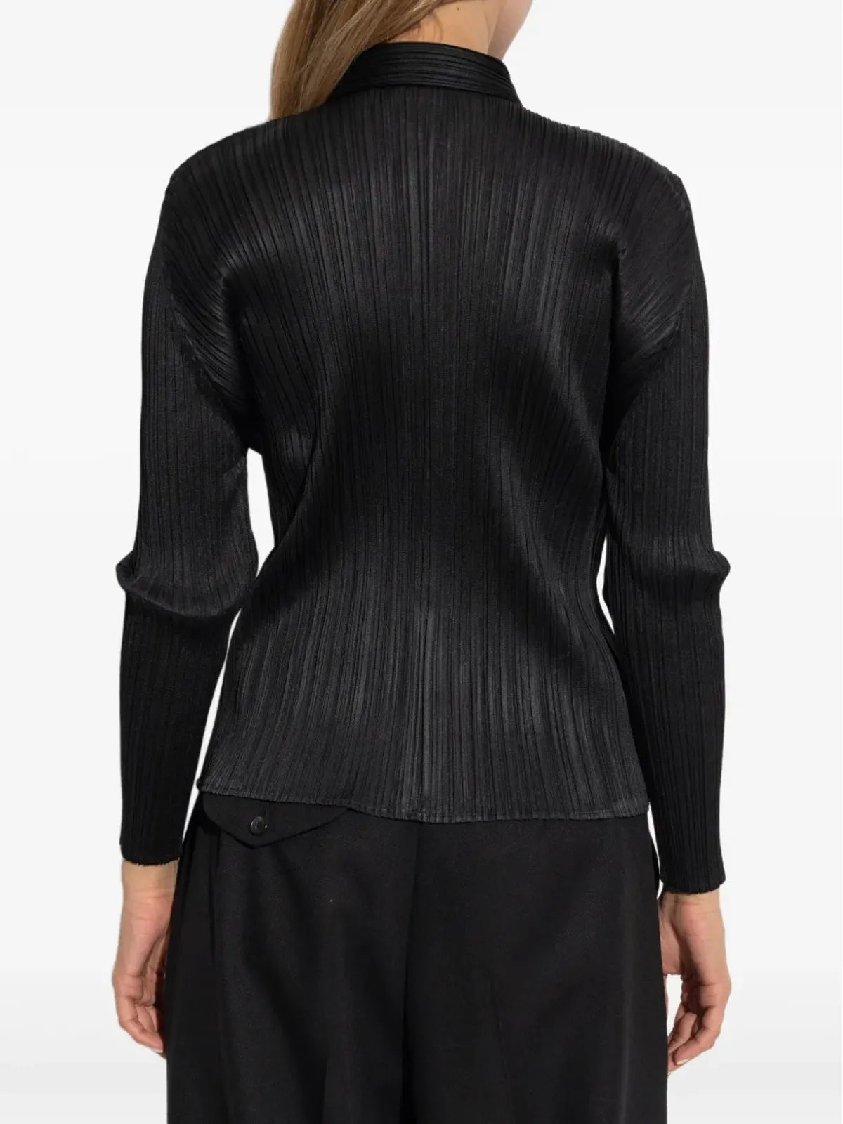 Pleats Please Issey Miyake Basics pleated long-sleeve shirt - 画像4