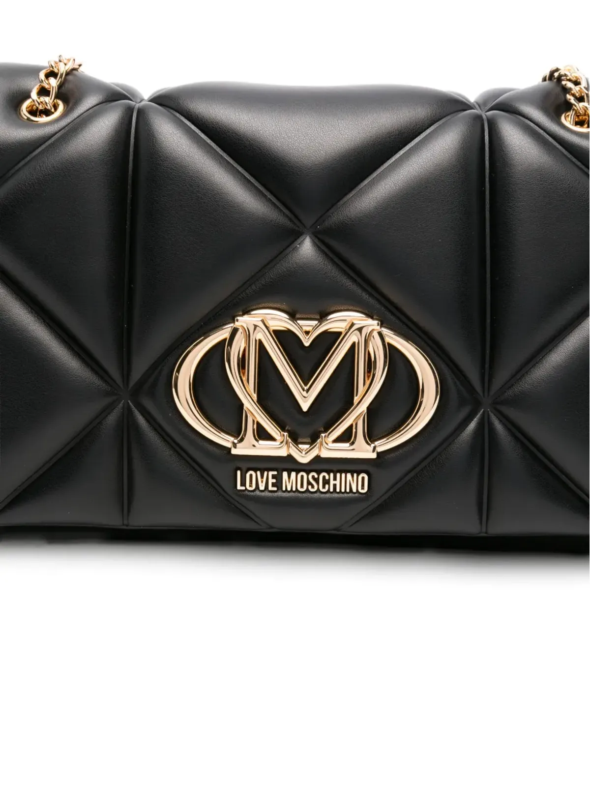 Love Moschino キルティング ロゴプレート ショルダーバッグ - 画像4