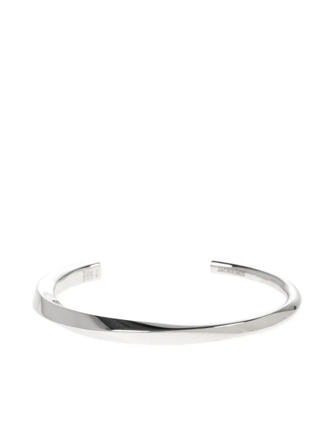 JACQUEMUS Jacquemus Le Tourni twisted silver braceletの商品画像