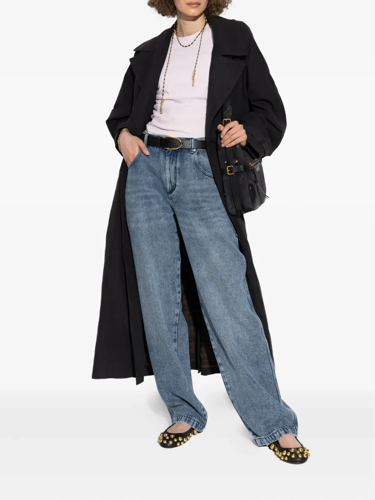 ISABEL MARANT ギャザー入りディテール コットンTシャツ - ピンク - 画像2