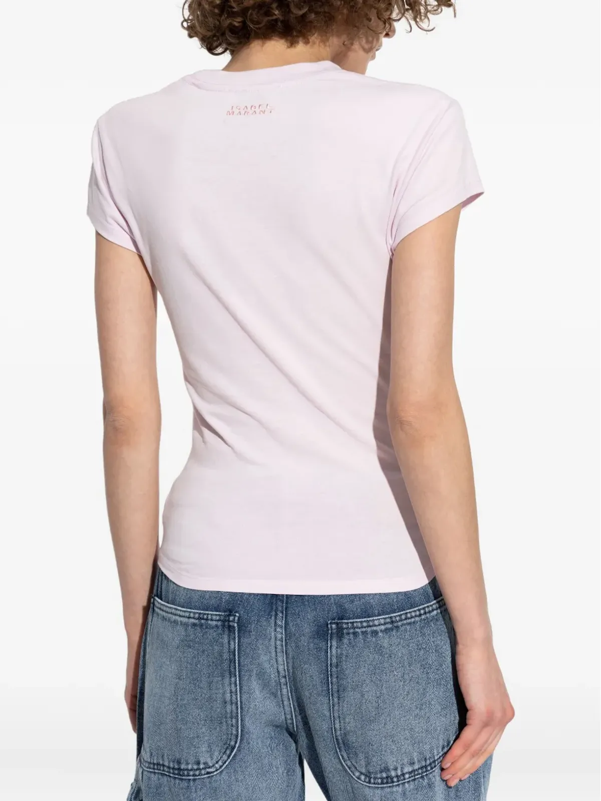 ISABEL MARANT ギャザー入りディテール コットンTシャツ - ピンク - 画像4