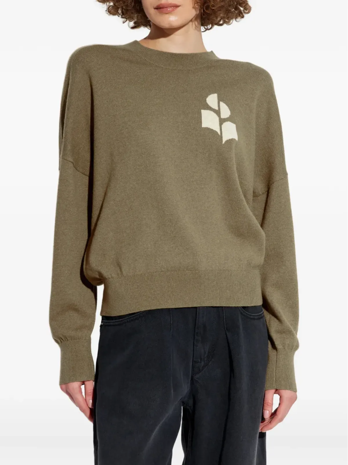 MARANT ÉTOILE マリサン ロゴディテール 丸首セーター - Brown - 画像3