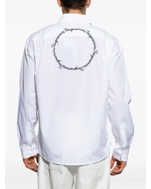 Jacquemus ロゴ刺繍入り長袖シャツ - サムネイル4