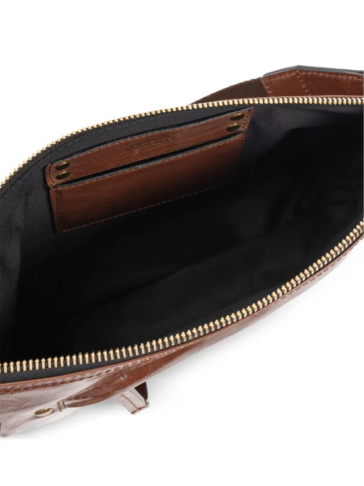 ISABEL MARANT Nessah レザー ジップファスナー付きバッグ - Brown - 画像5