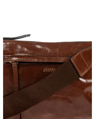 ISABEL MARANT Nessah レザー ジップファスナー付きバッグ - Brown - サムネイル4