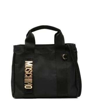 Moschino ロゴプレート付きトートバッグ ブラック - サムネイル1