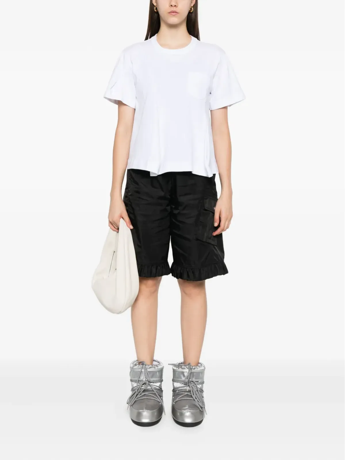 sacai レイヤードコットンTシャツ - 画像2