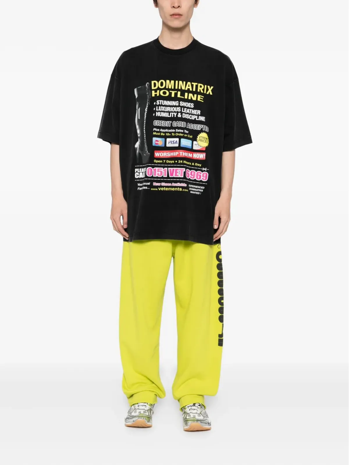 VETEMENTS グラフィックプリント コットンパンツ - 画像2