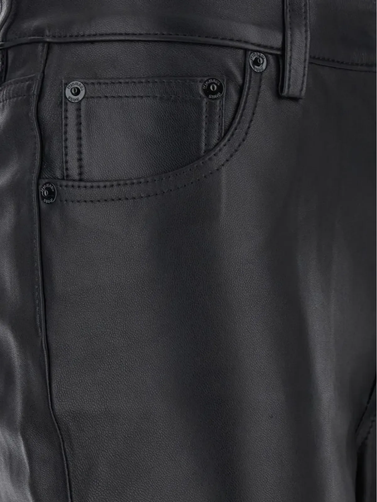 Michael Michael Kors レザーパンツ ブラック - 画像3