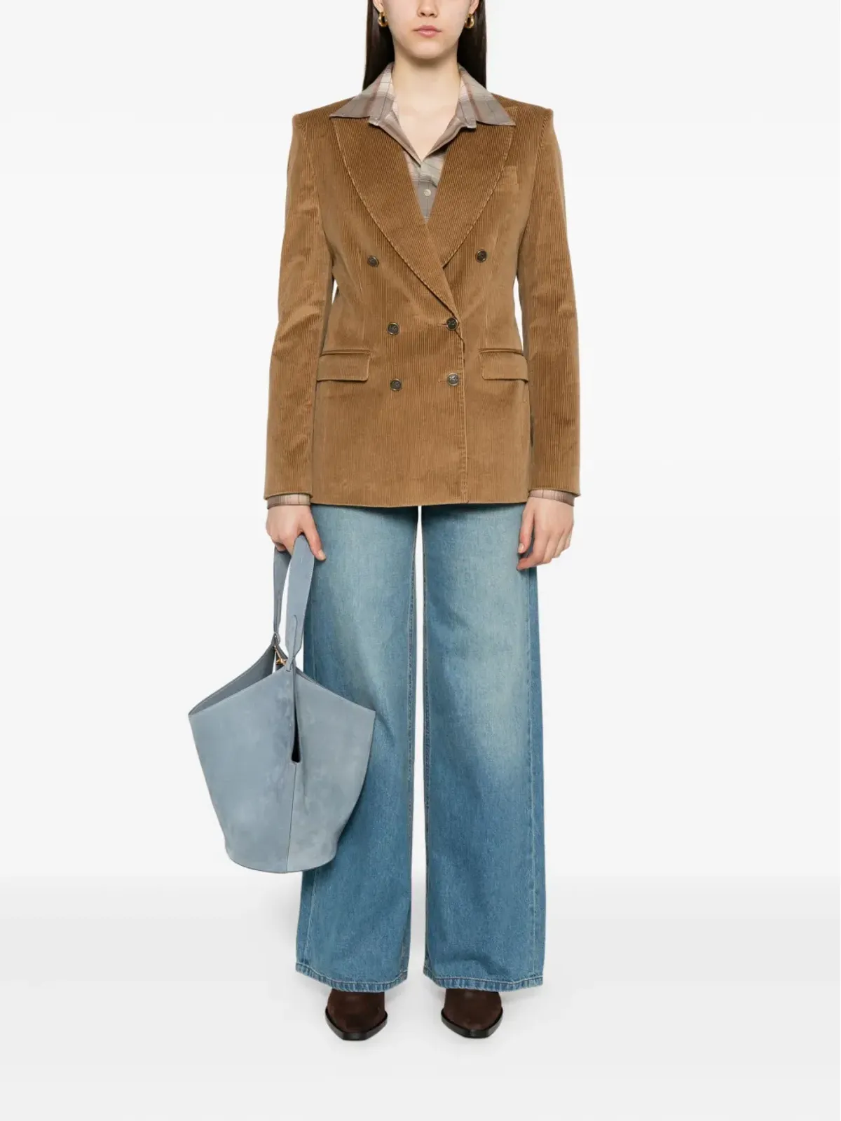 ETRO コーデュロイ ダブルブレスト ブレザー - 画像2