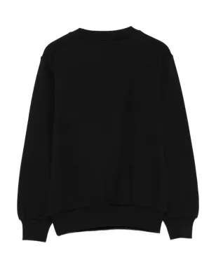 Balmain Kids ゴールドボタン クルーネック スウェットシャツ - ブラック - サムネイル2