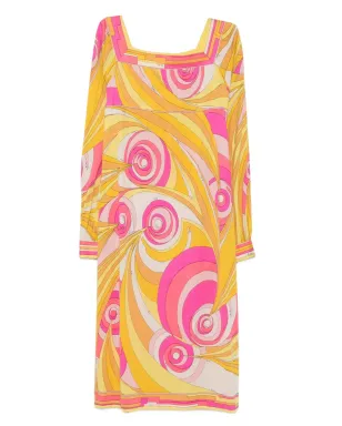 PUCCI Pre-Owned 1960s swirl-print silk dress - Yellow - サムネイル2