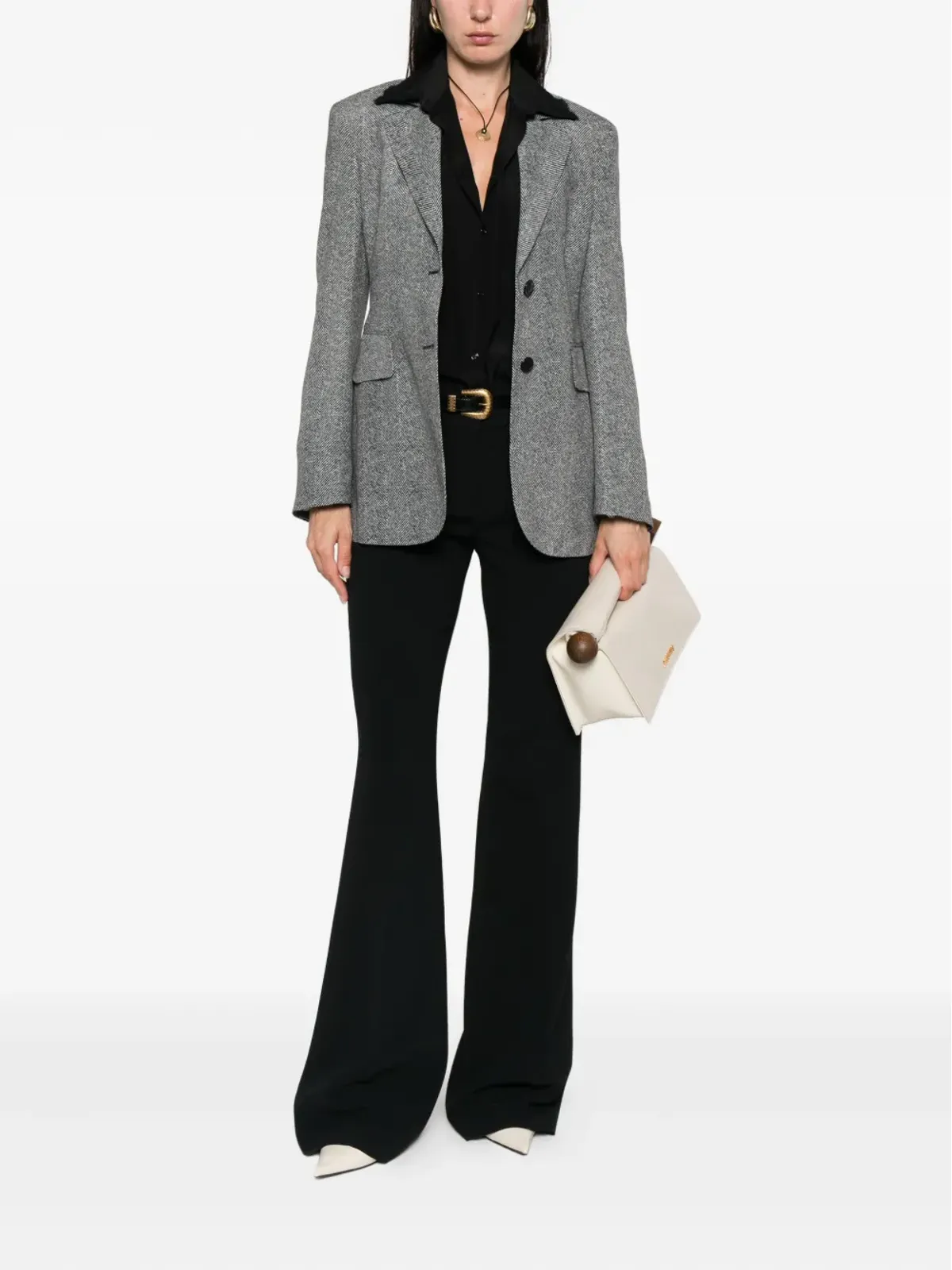 Ermanno Scervino ヘリンボーン柄の2ボタンブレザー - 画像2