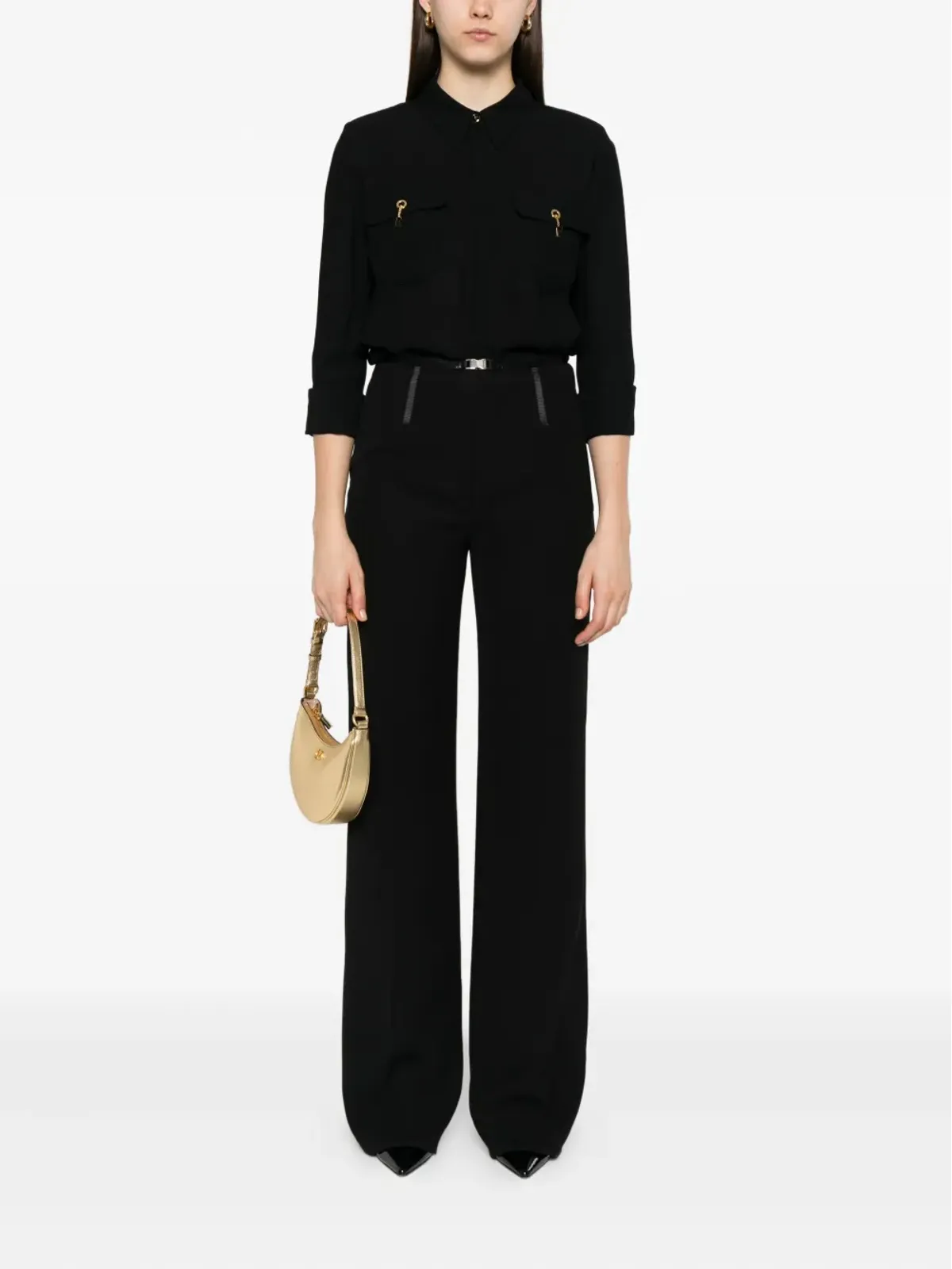 Elisabetta Franchi キー・ディテール ポケット シャツ - 画像2