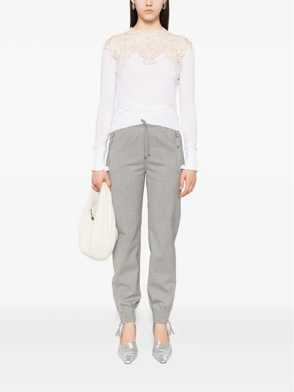 Ermanno Scervino レースインサート ブラウス - 画像2