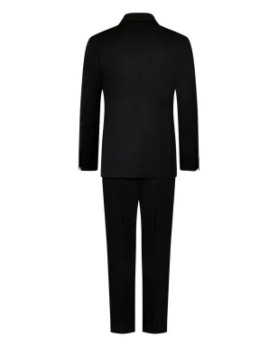 FRANZESE COLLECTION James Bond ピンストライプ ピークドラペル スーツ - ブラック - サムネイル2