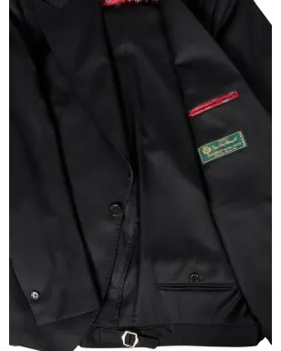 FRANZESE COLLECTION James Bond ピンストライプ ピークドラペル スーツ - ブラック - サムネイル3
