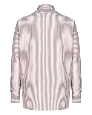 FRANZESE COLLECTION デヴィッド・ベッカム ストライプ スプレッドカラー シャツ - Neutrals - サムネイル2