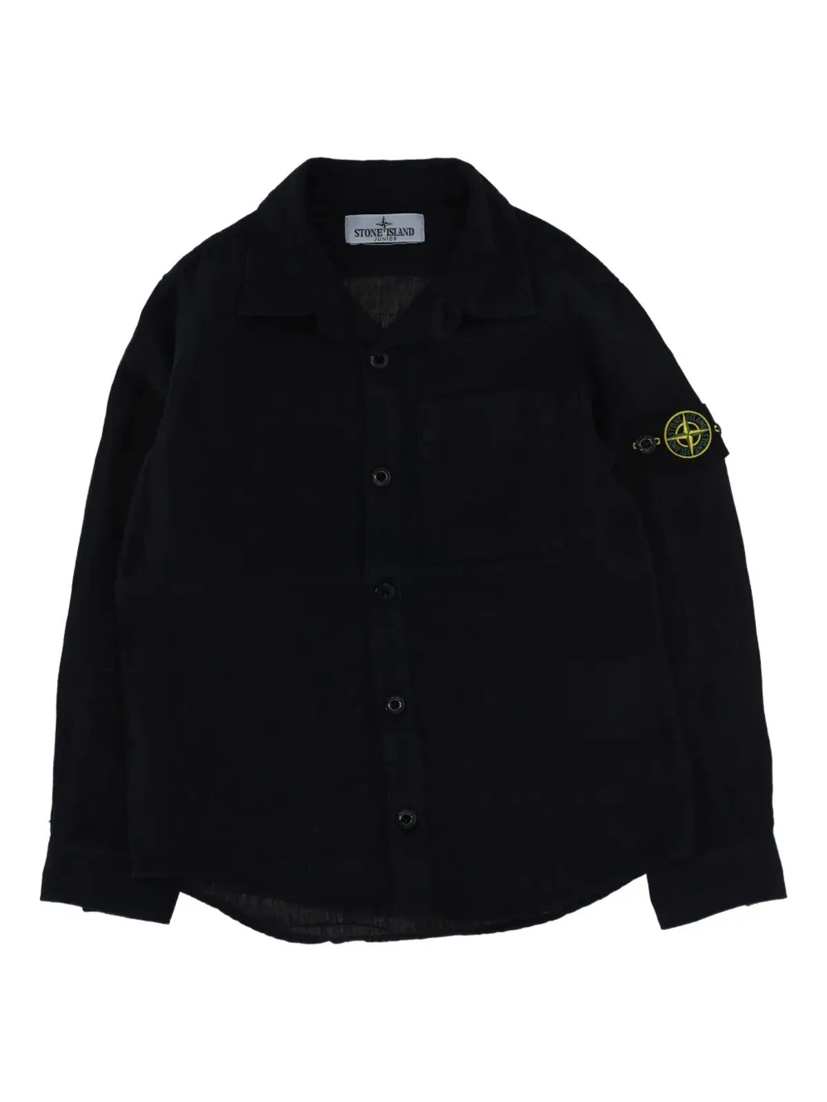 Stone Island Junior パッチポケットリネンシャツ - 画像1