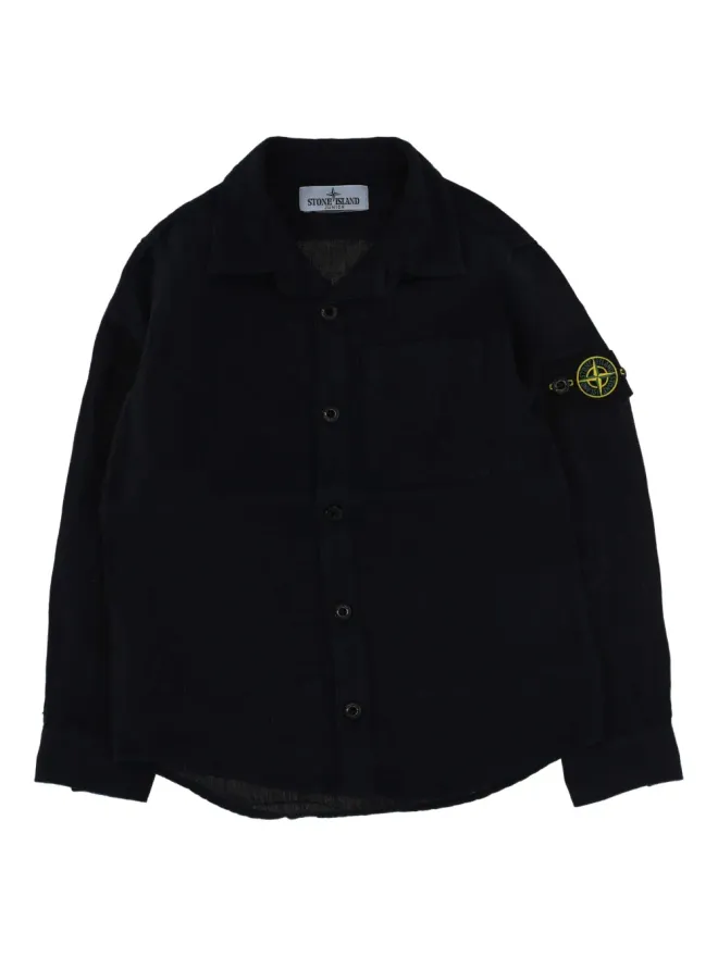 Stone Island Junior Stone Island Junior パッチポケットリネンシャツの商品画像