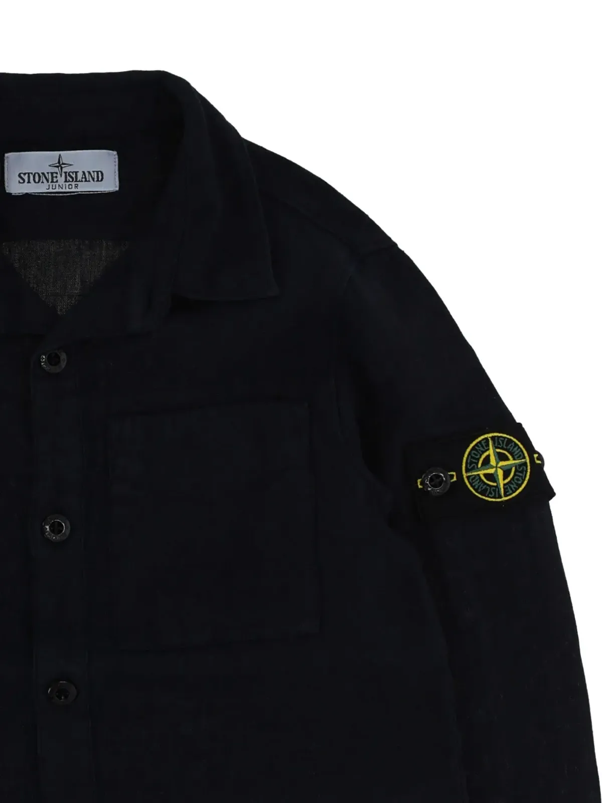 Stone Island Junior パッチポケットリネンシャツ - 画像2