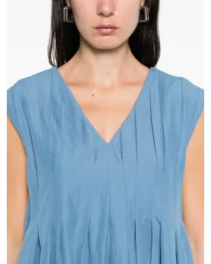 S Max Mara プリーツVネックドレス - サムネイル5