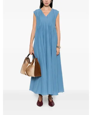 S Max Mara プリーツVネックドレス - サムネイル2