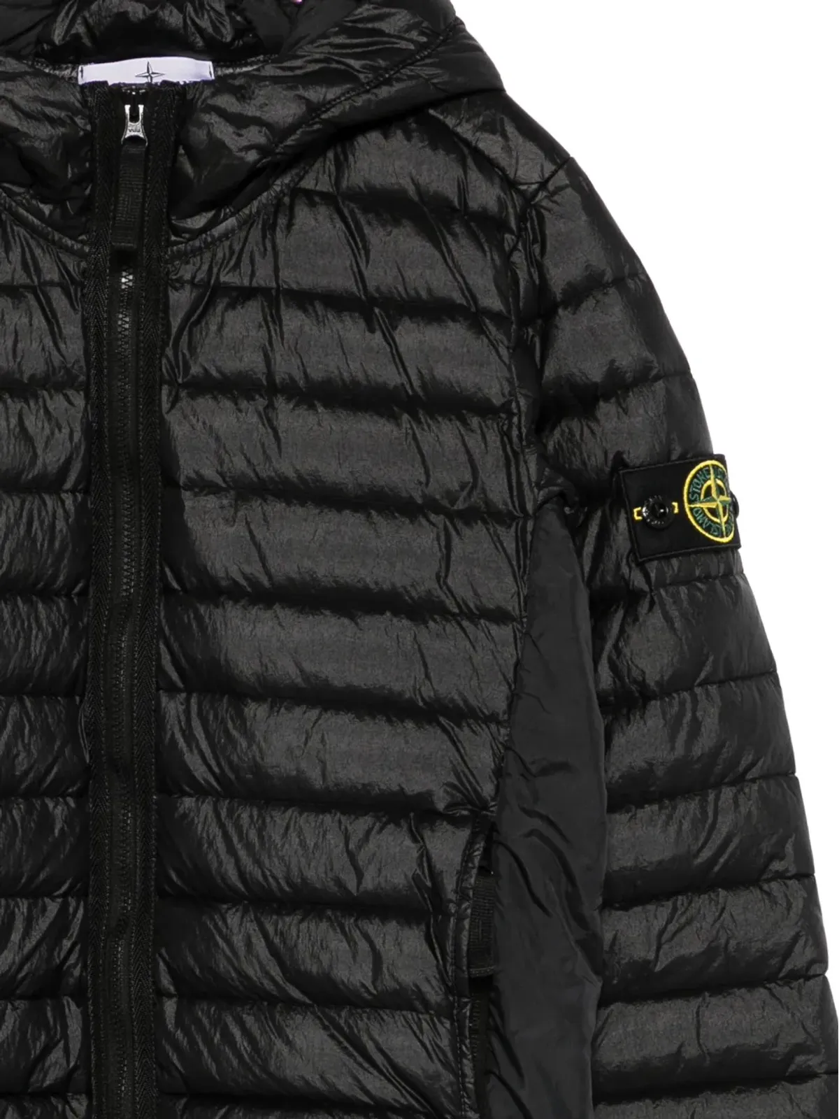 Stone Island Junior フード付きキルティングジャケット - 画像3