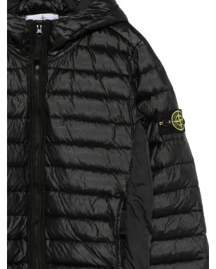 Stone Island Junior フード付きキルティングジャケット - サムネイル3