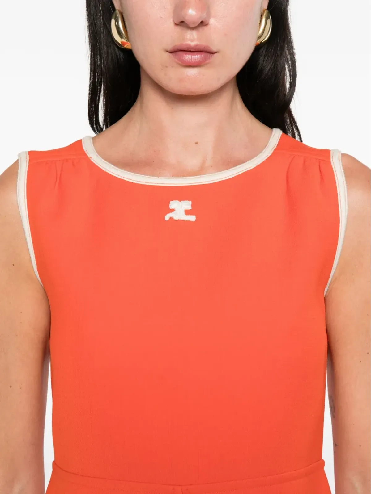 Courrèges Pre-Owned 1970年代 袖なしミニドレス - オレンジ - 画像5