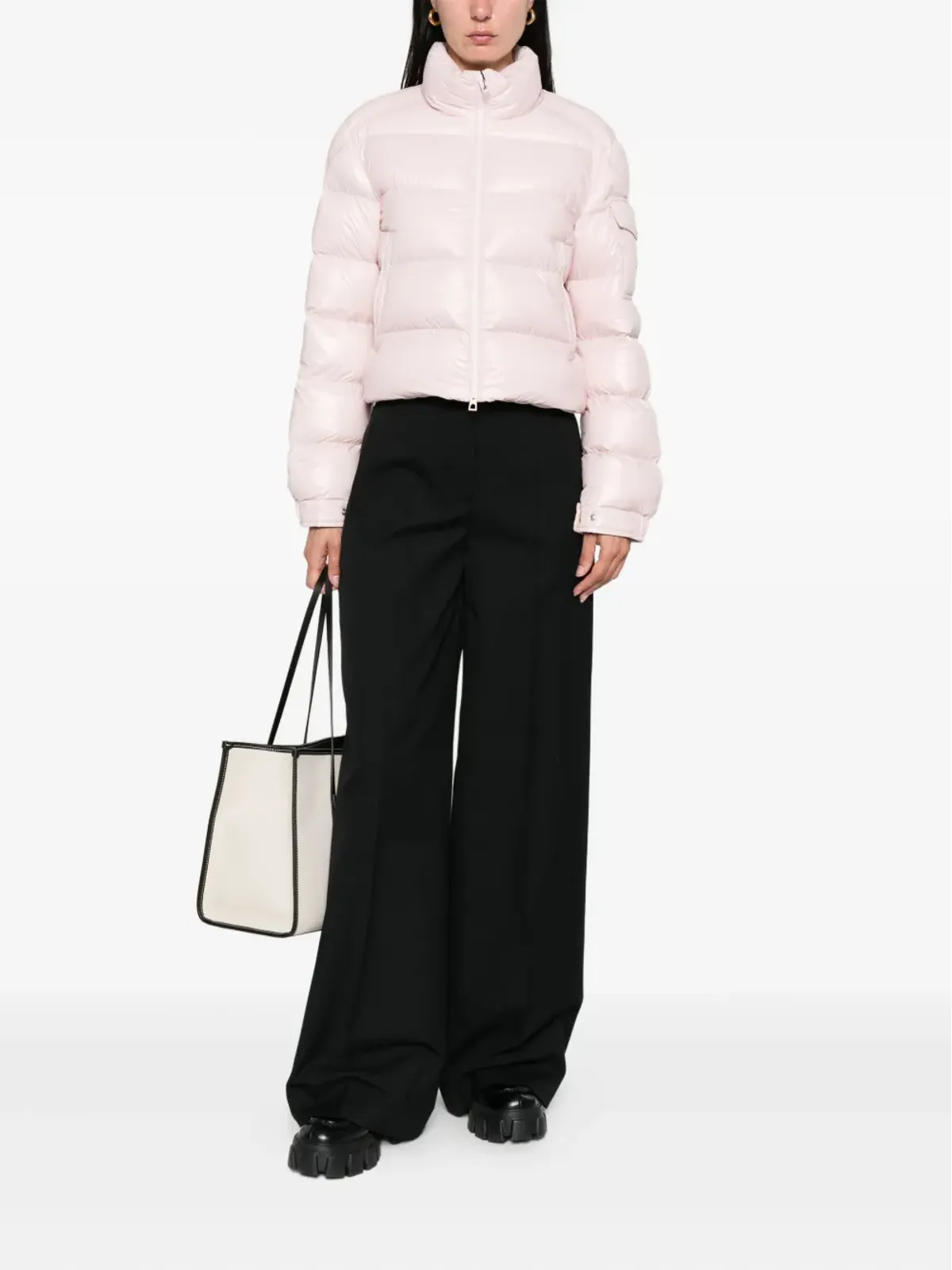 Moncler プリーツ入りワイドレッグパンツ - 画像2
