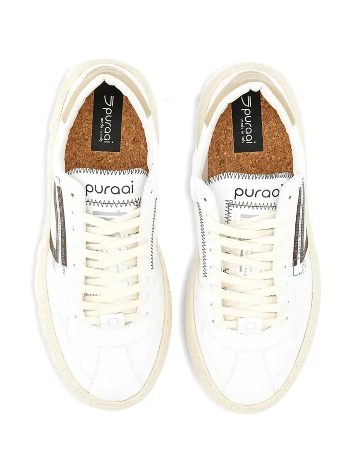 Puraai レザーパネルドスニーカー - 画像4