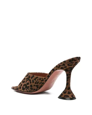 Amina Muaddi Lupita heeled mules - Brown - サムネイル3