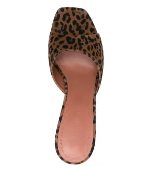 Amina Muaddi Lupita heeled mules - Brown - サムネイル4