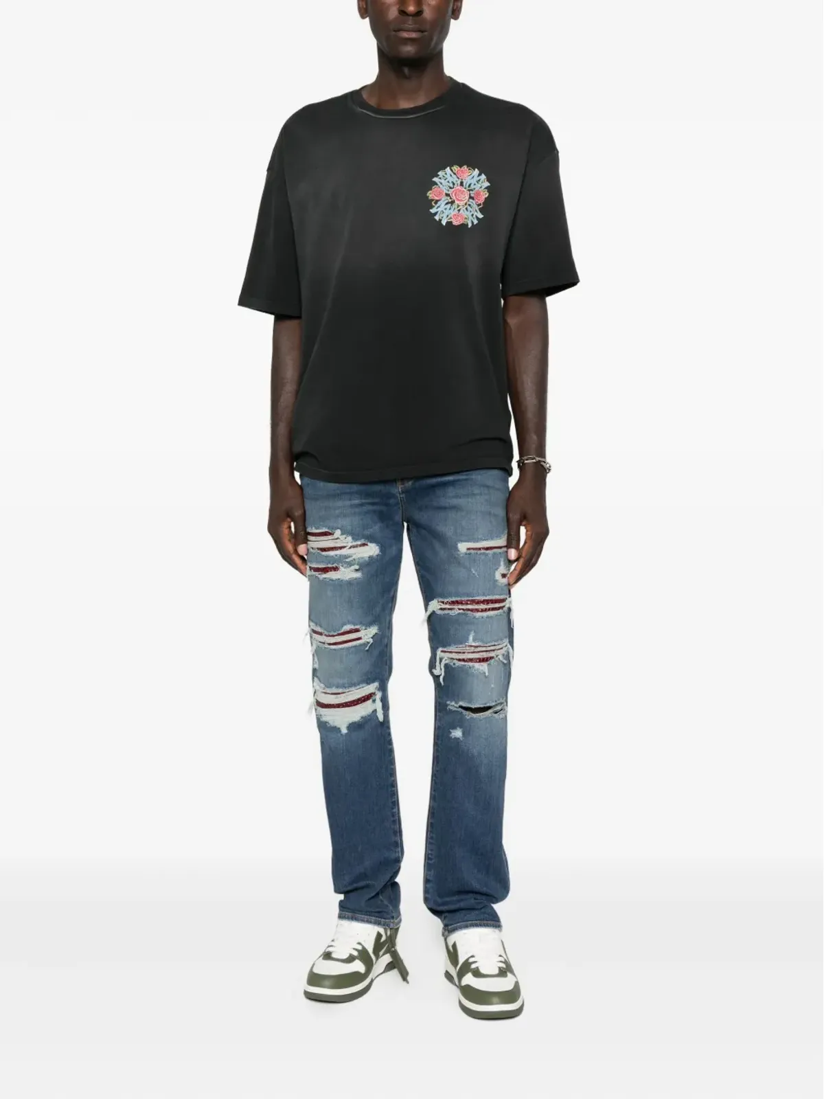 AMIRI アミリ アウトフォー・トラブル Tシャツ - 画像2