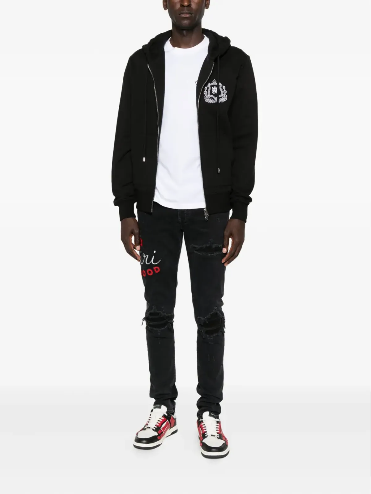 AMIRI MA Crest ジップアップフーディー - 画像2