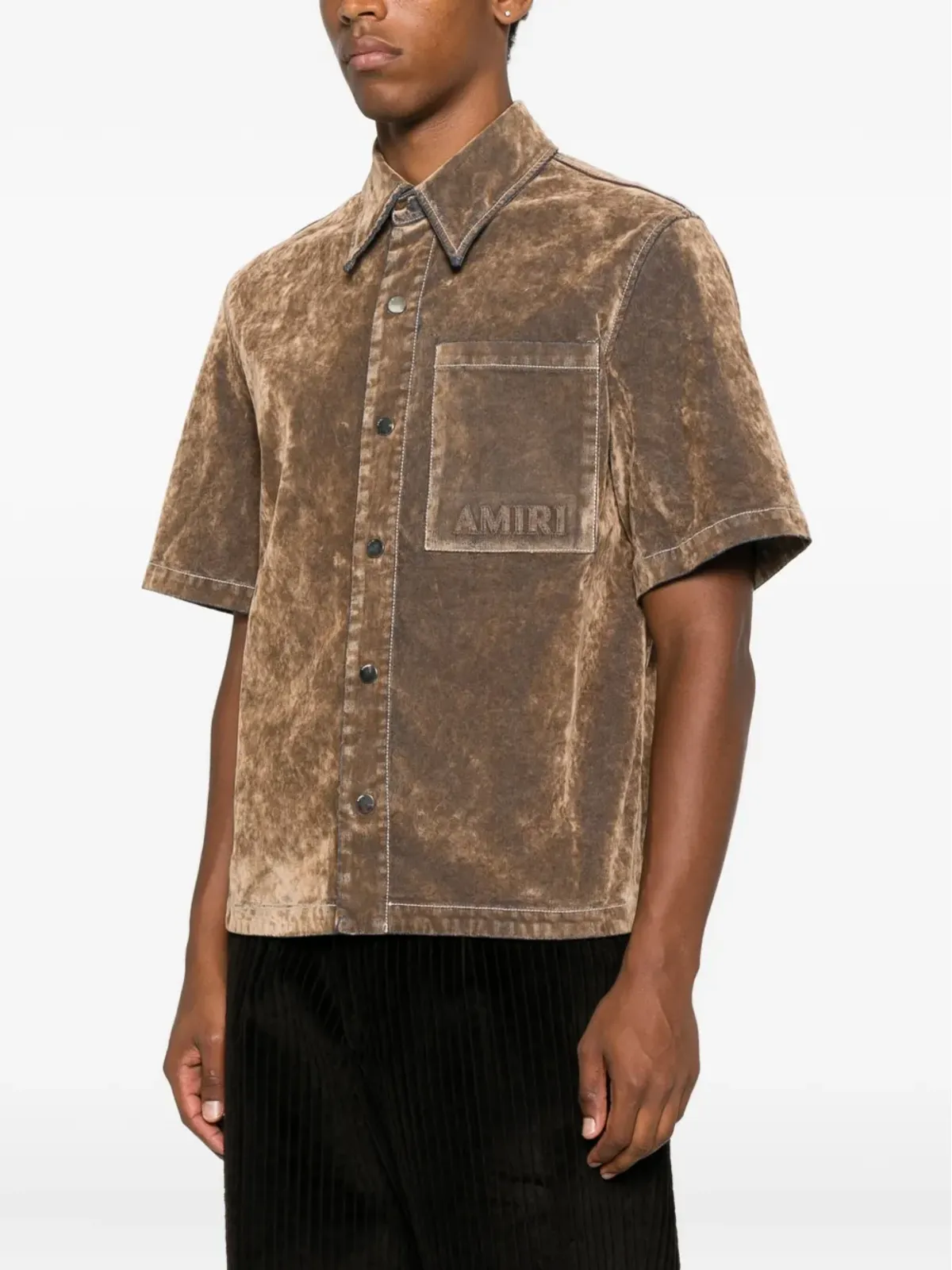 AMIRI ベルベットパッチポケットシャツ - 画像3