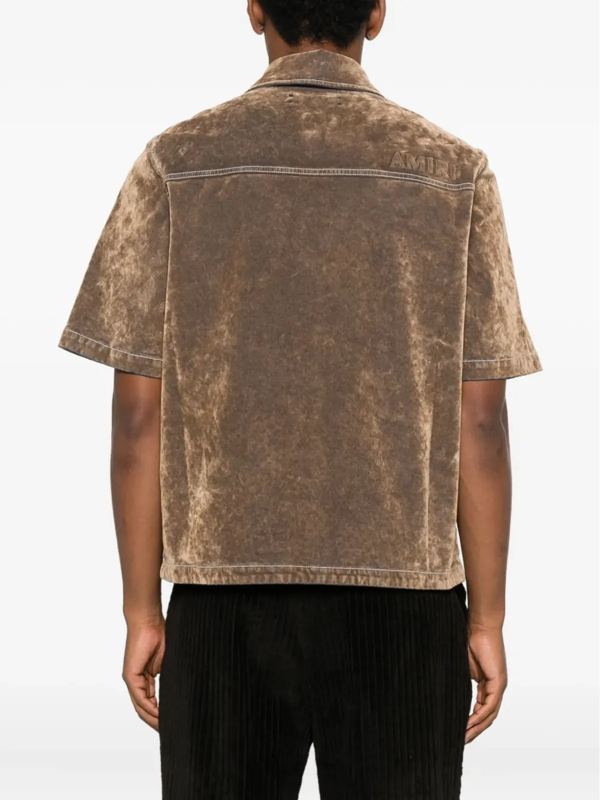 AMIRI ベルベットパッチポケットシャツ - 画像4