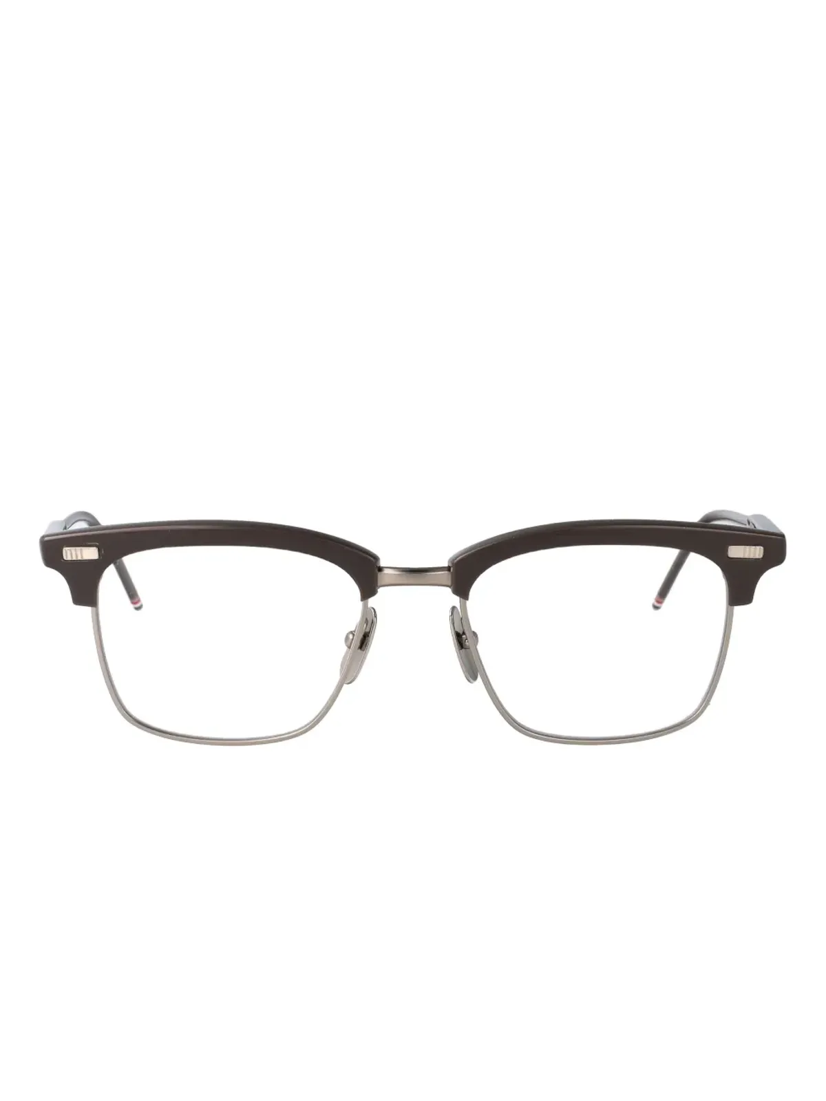 Thom Browne Eyewear チタン矩形メガネ - 画像1