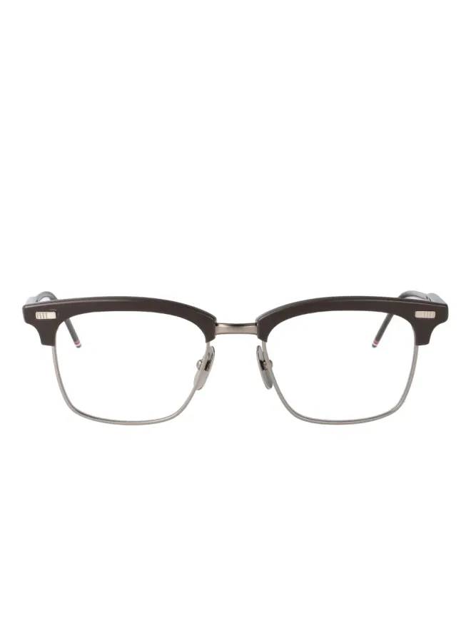 Thom Browne Eyewear Thom Browne Eyewear チタン矩形メガネの商品画像