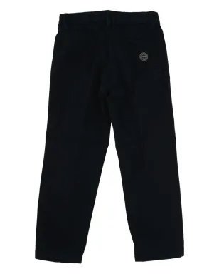 Stone Island Junior ロゴパッチパンツ - Blue - サムネイル1