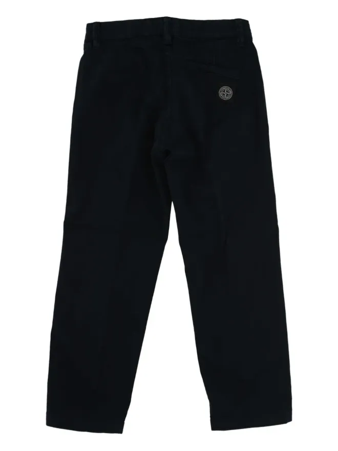Stone Island Junior Stone Island Junior ロゴパッチパンツ - Blueの商品画像