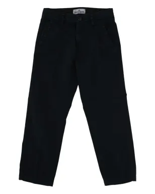 Stone Island Junior ロゴパッチパンツ - Blue - サムネイル3