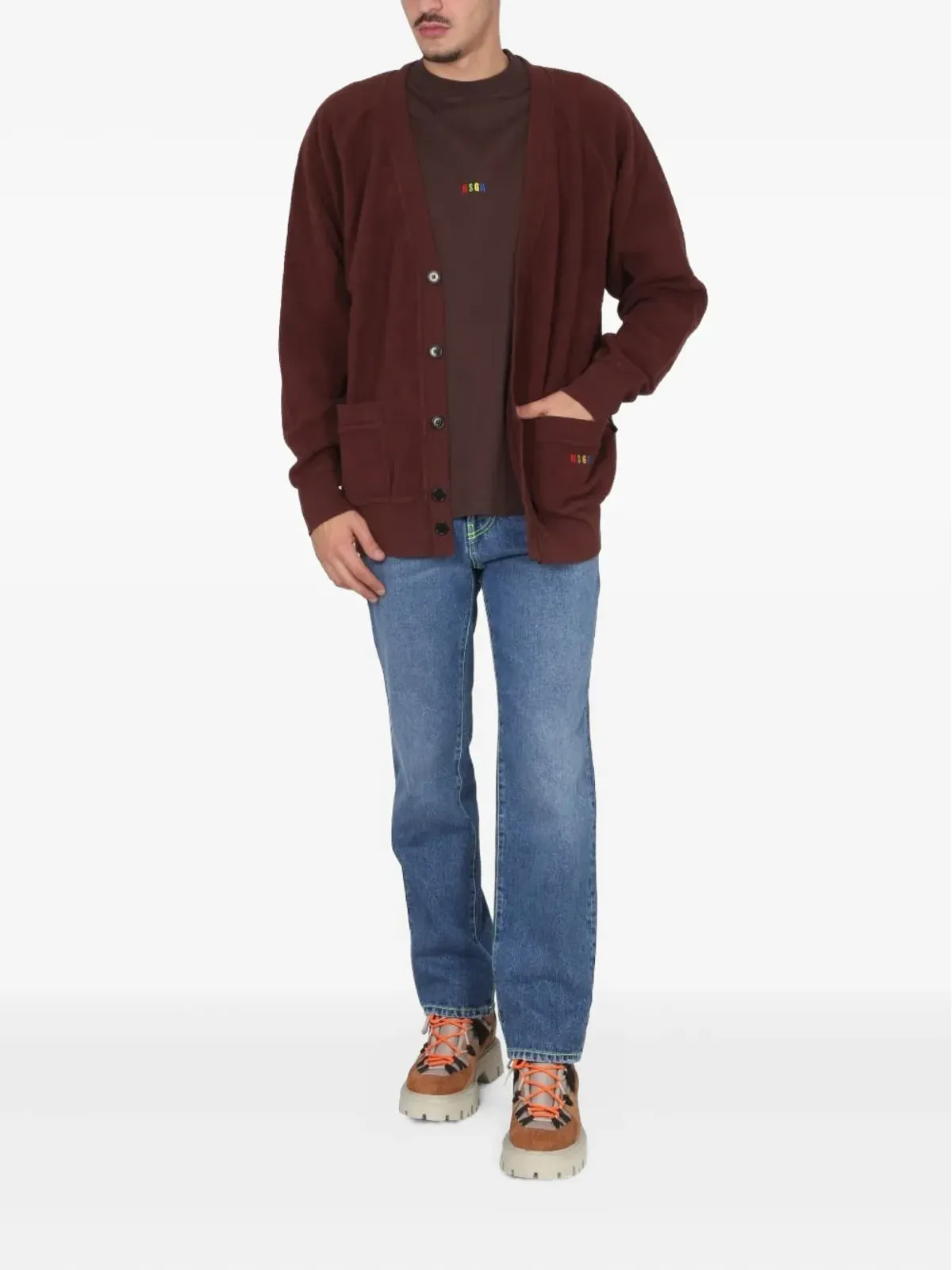 MSGM コットンカーディガン - Brown - 画像2