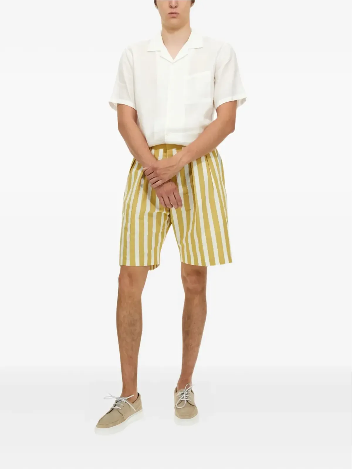 Paul Smith ストライプ柄ショーツ - イエロー - 画像2