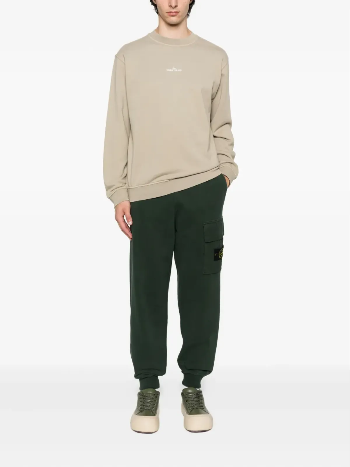 Stone Island ロゴプリント コットン スウェットシャツ - 画像2